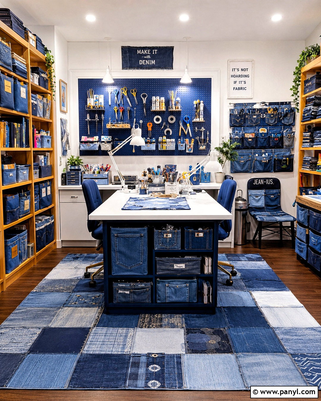 Denim Craft Room - 20 denim theme ideas