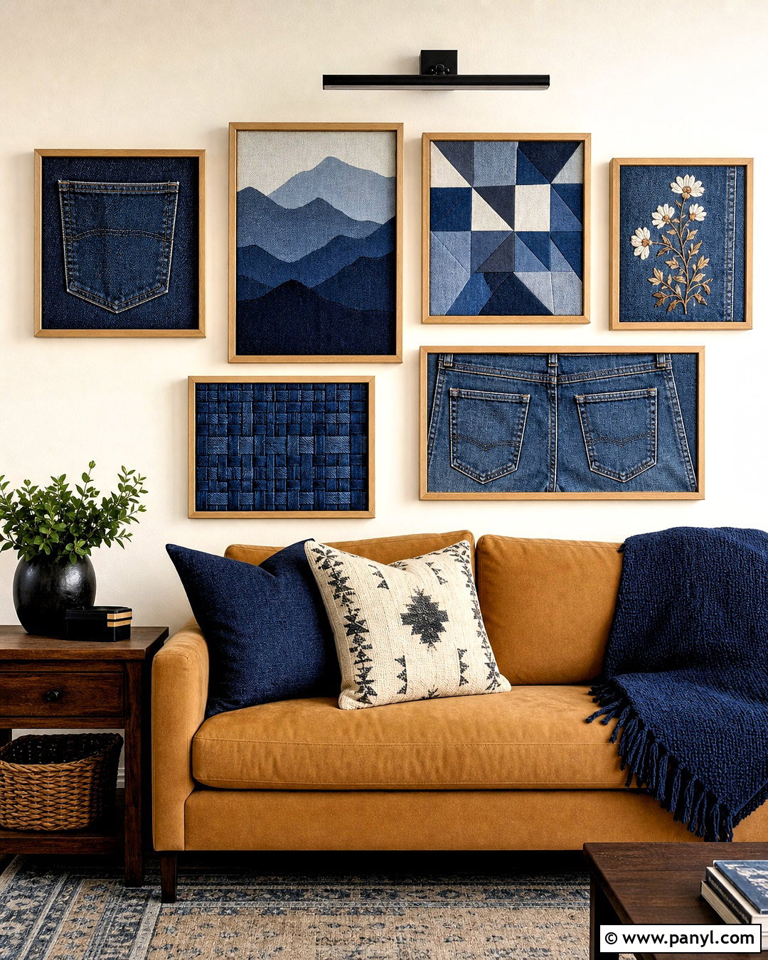 Denim Gallery Wall - 20 jean wall ideas