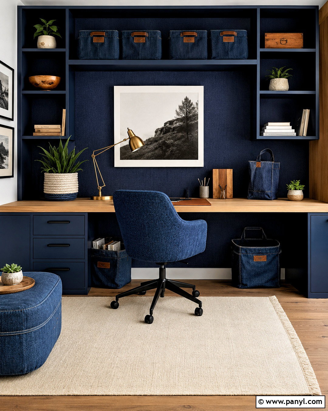 Denim Home Office - 20 denim theme ideas