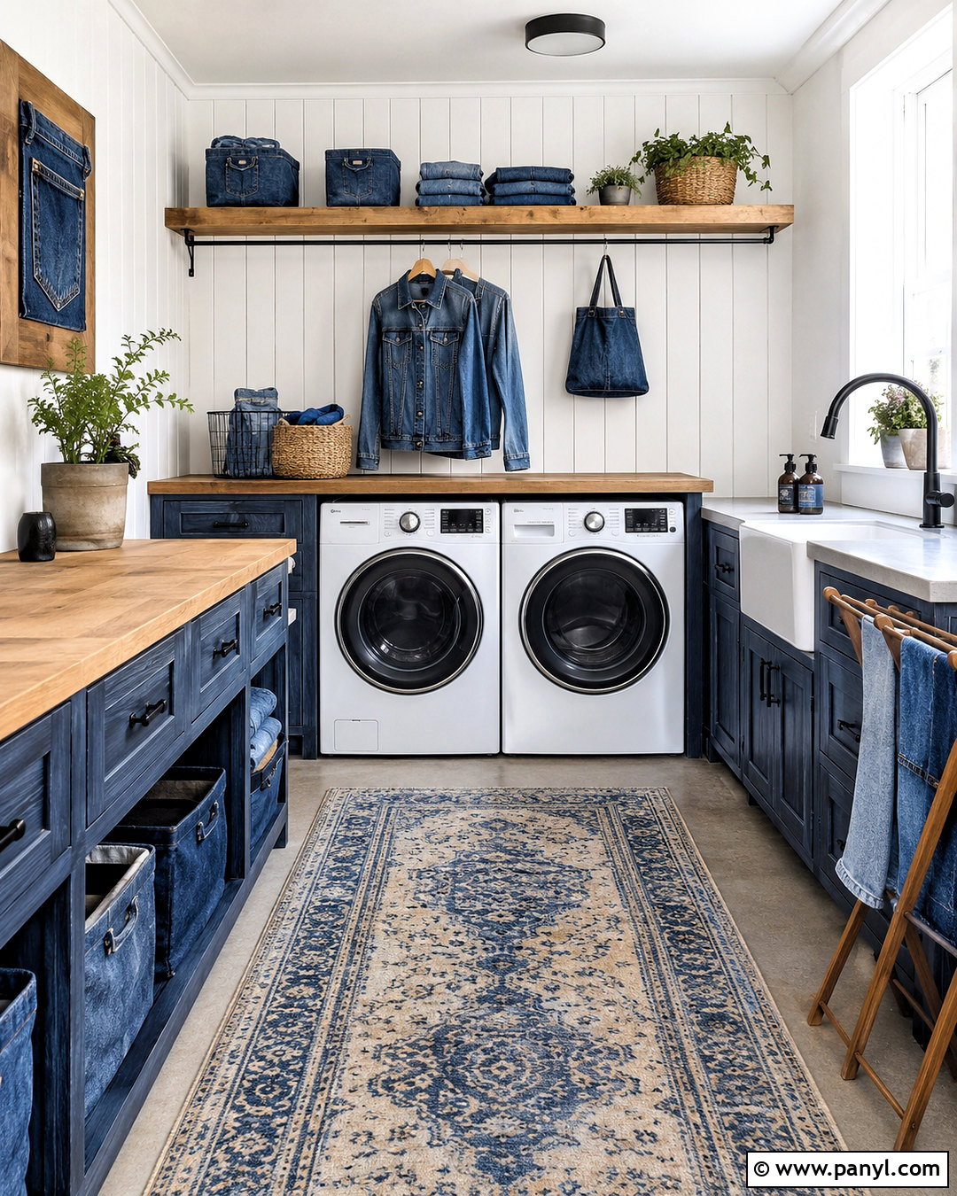 Denim Laundry Room - 20 denim theme ideas