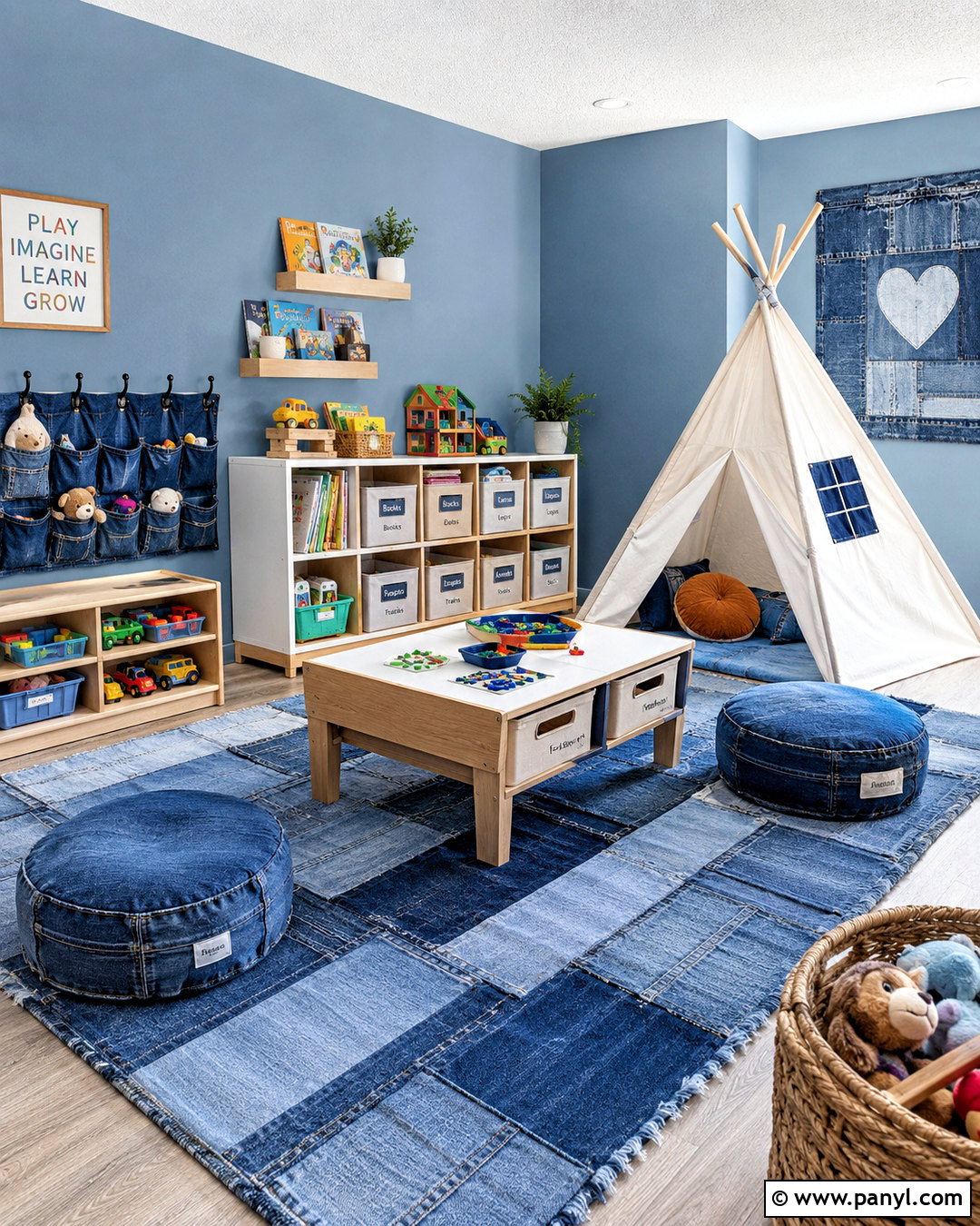Denim Playroom - 20 denim theme ideas