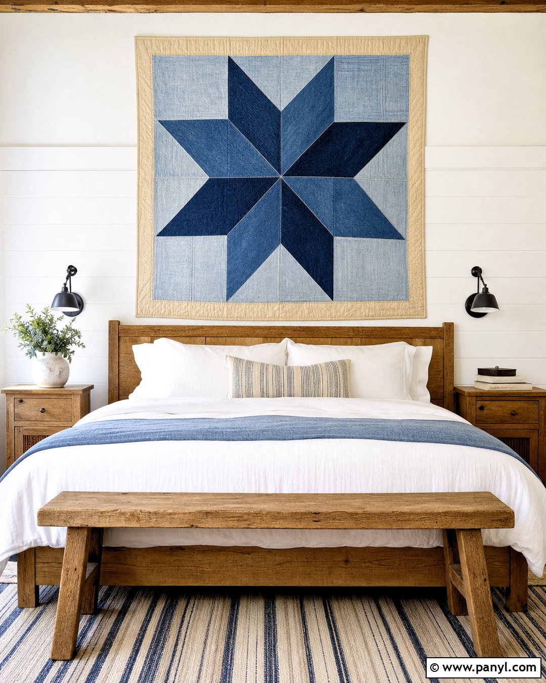 Denim Star Quilt Wall - 20 jean wall ideas