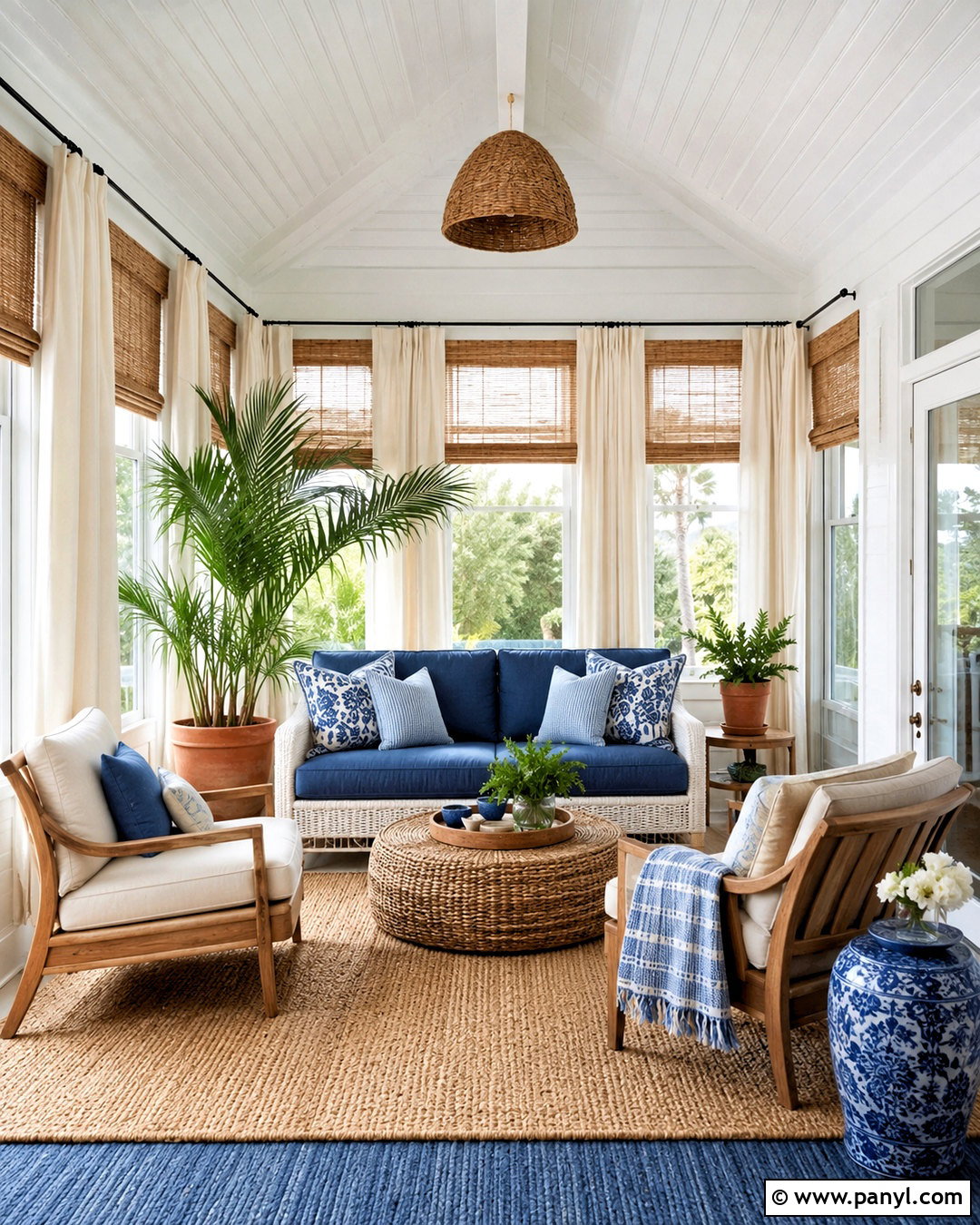 Denim Sunroom - 20 denim theme ideas
