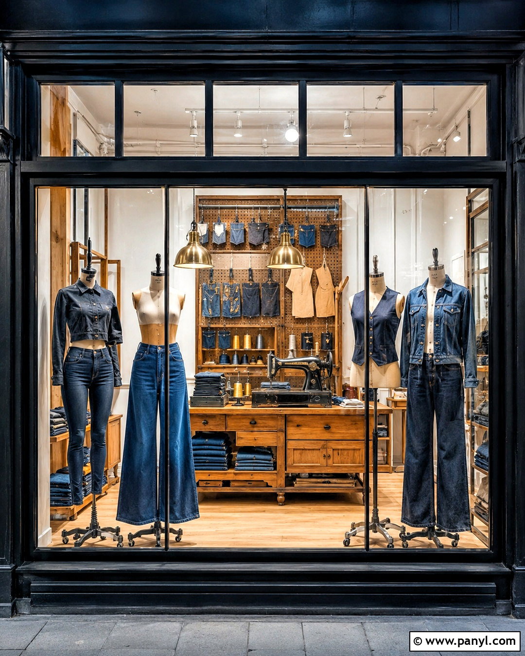 Denim Tailor Workshop Window Display - 20 denim window display ideas