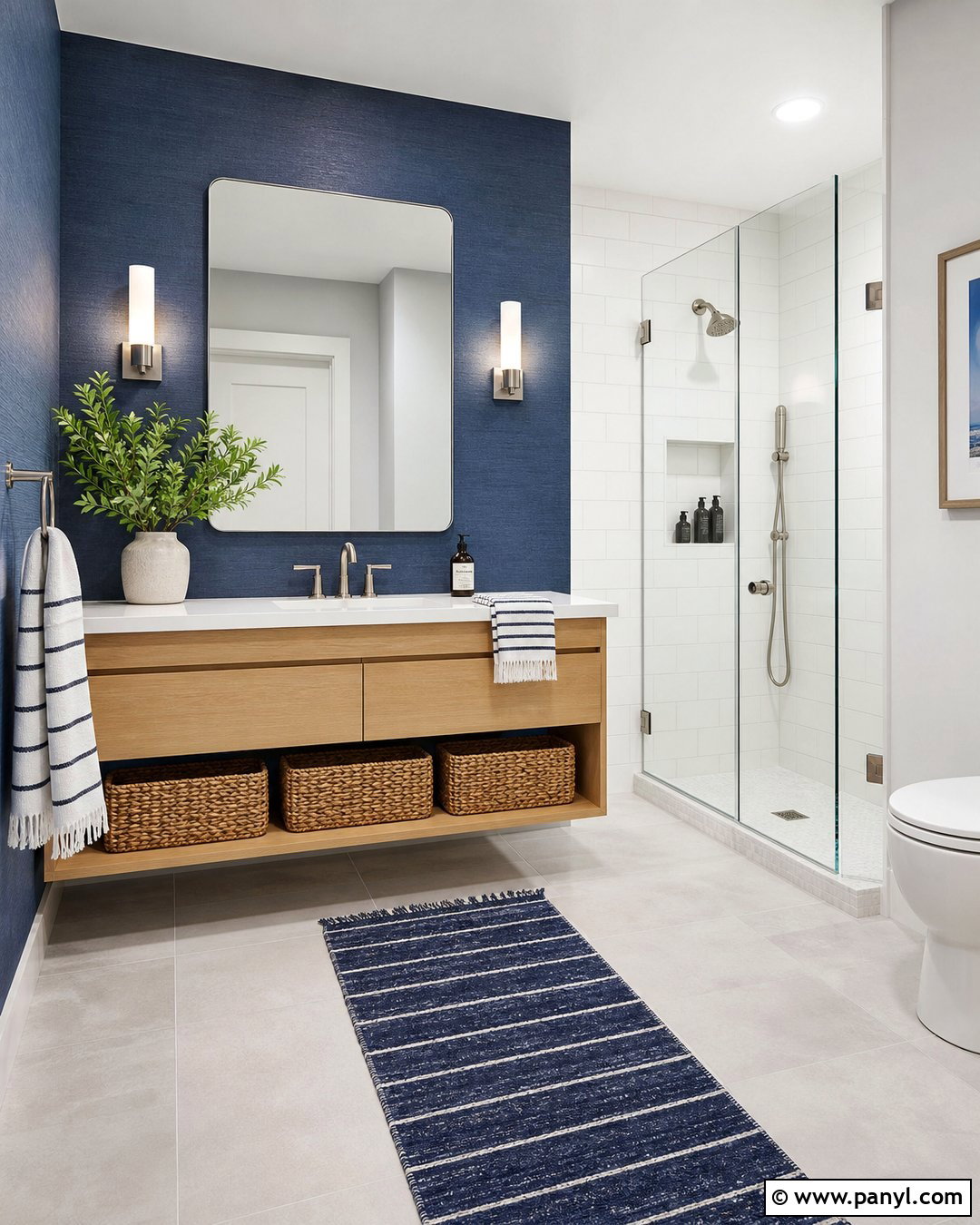 Denim Wall Bathroom - 35 denim wall ideas