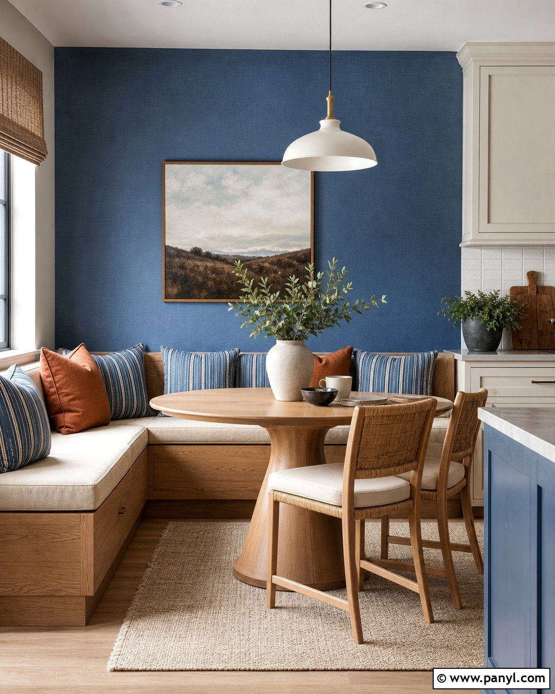 Denim Wall Breakfast Nook - 35 denim wall ideas