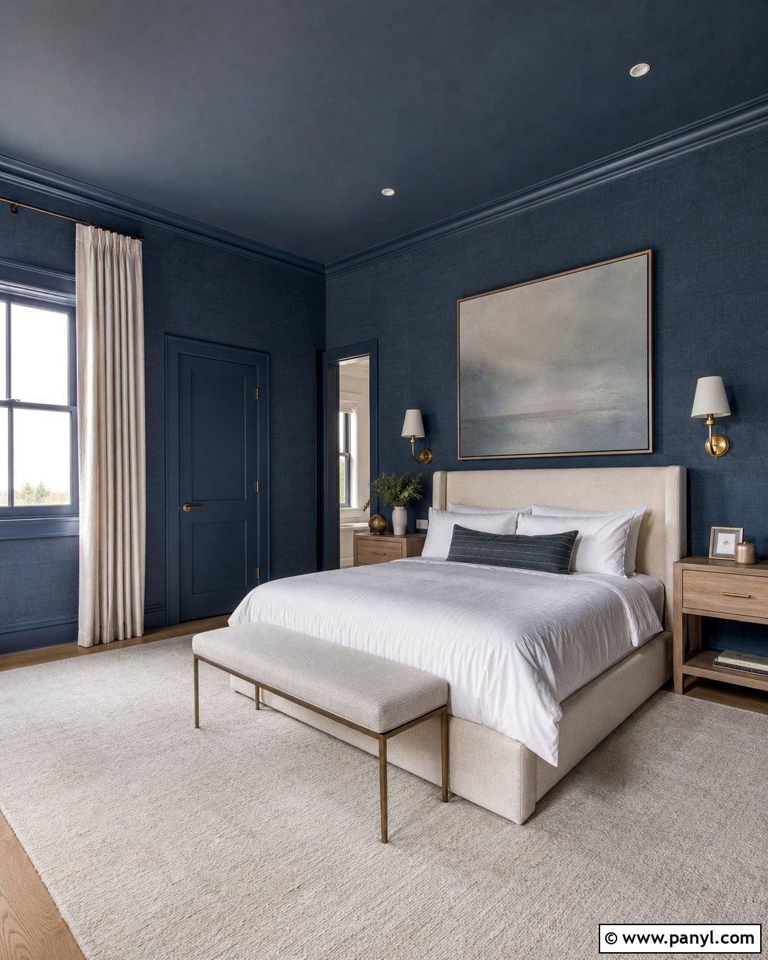 Denim Wall Color Drench - 35 denim wall ideas