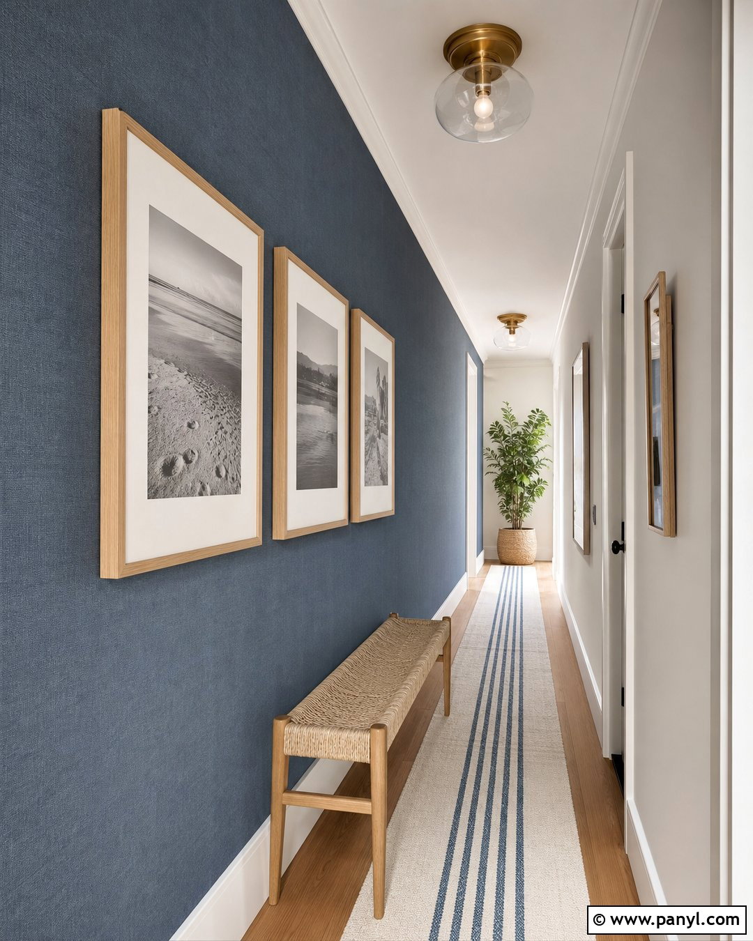 Denim Wall Hallway - 35 denim wall ideas