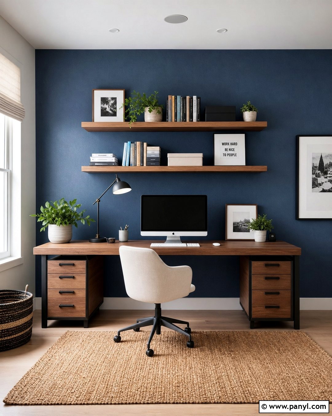 Denim Wall Home Office - 35 denim wall ideas