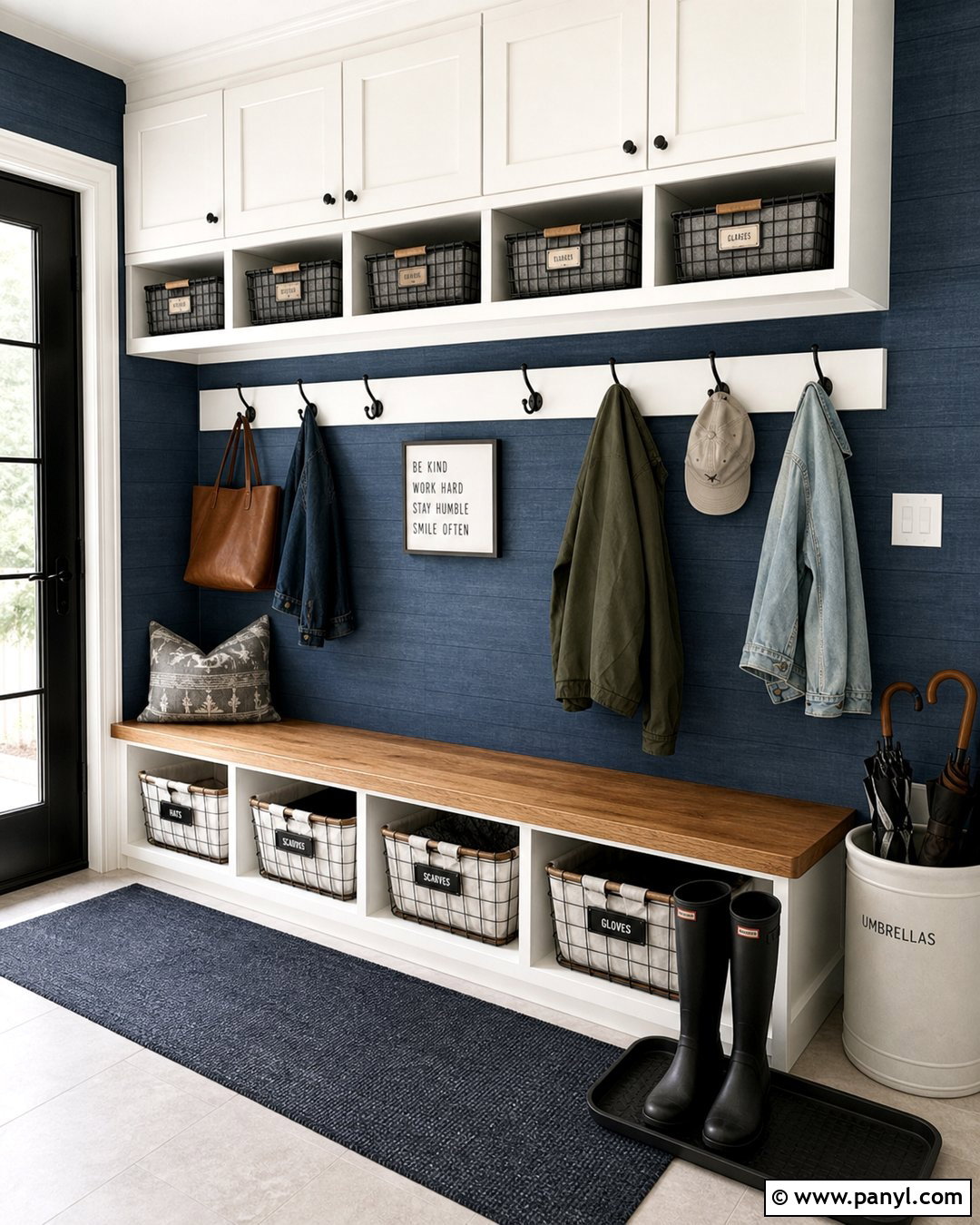 Denim Wall Mudroom - 35 denim wall ideas