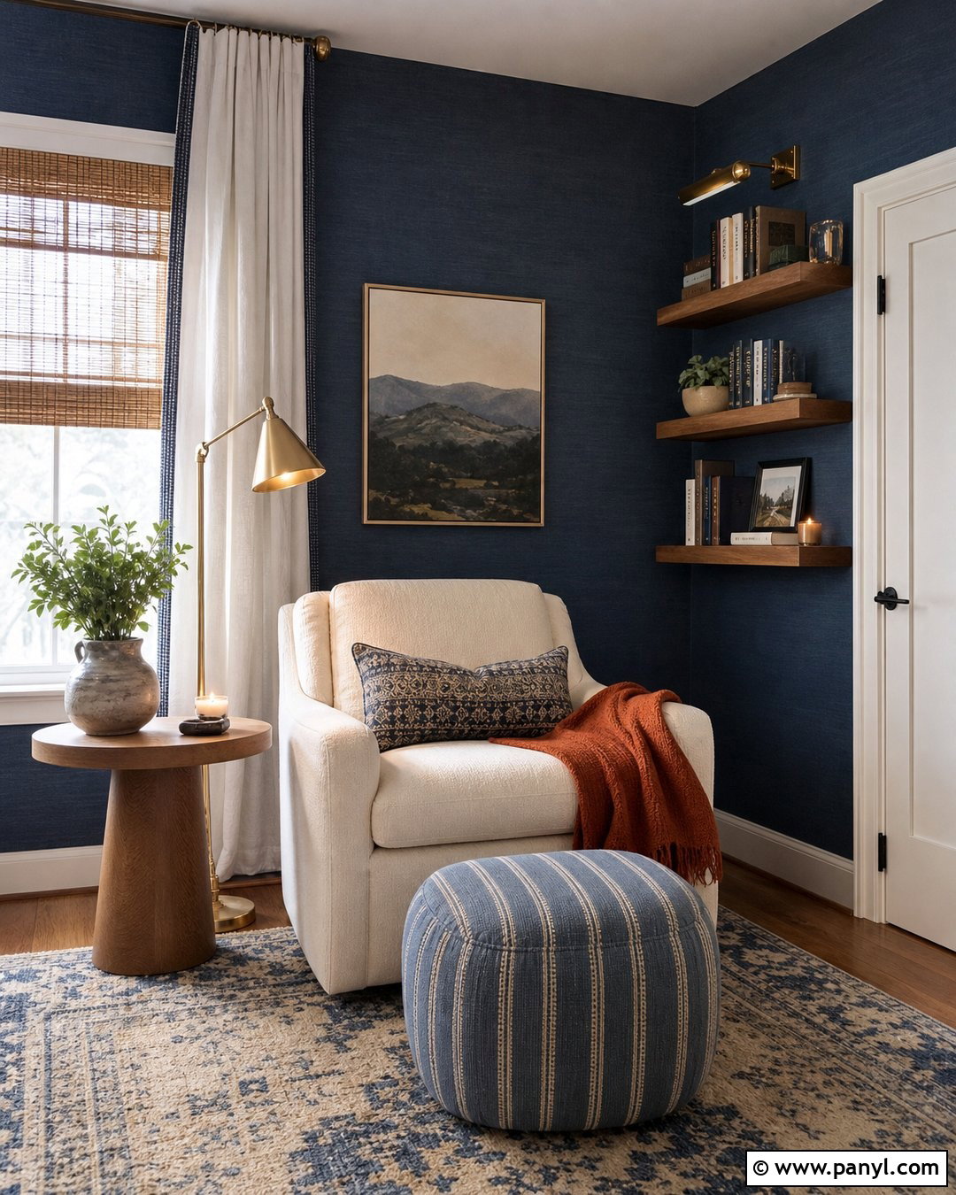 Denim Wall Reading Nook - 35 denim wall ideas