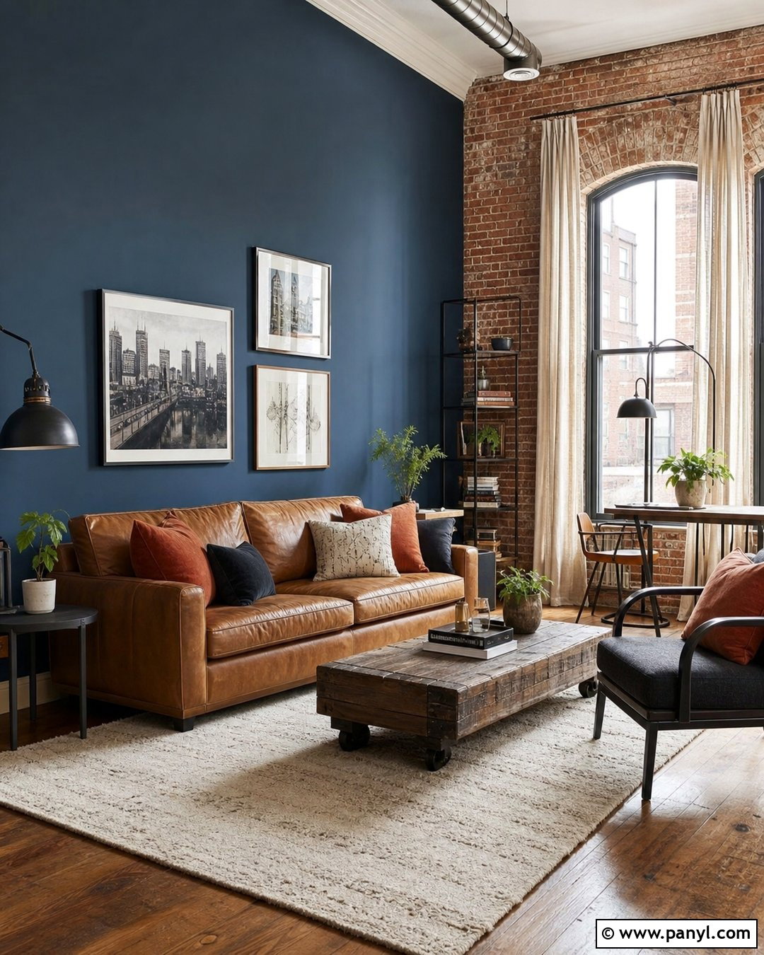 Denim Wall With Brick - 35 denim wall ideas