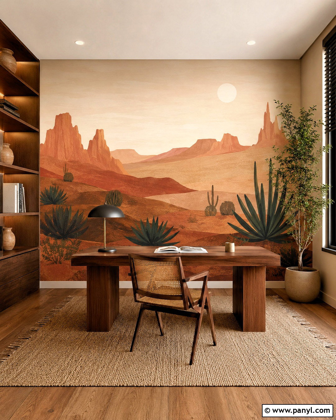 Desert Landscape Accent Wall - 20 hand painted accent wall ideas