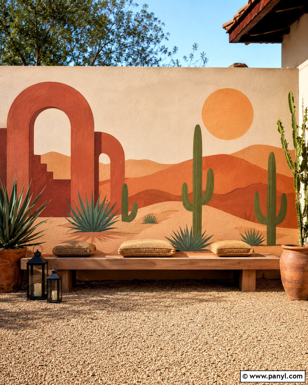 Desert Outdoor Wall Mural - 20 outdoor wall painting ideas
