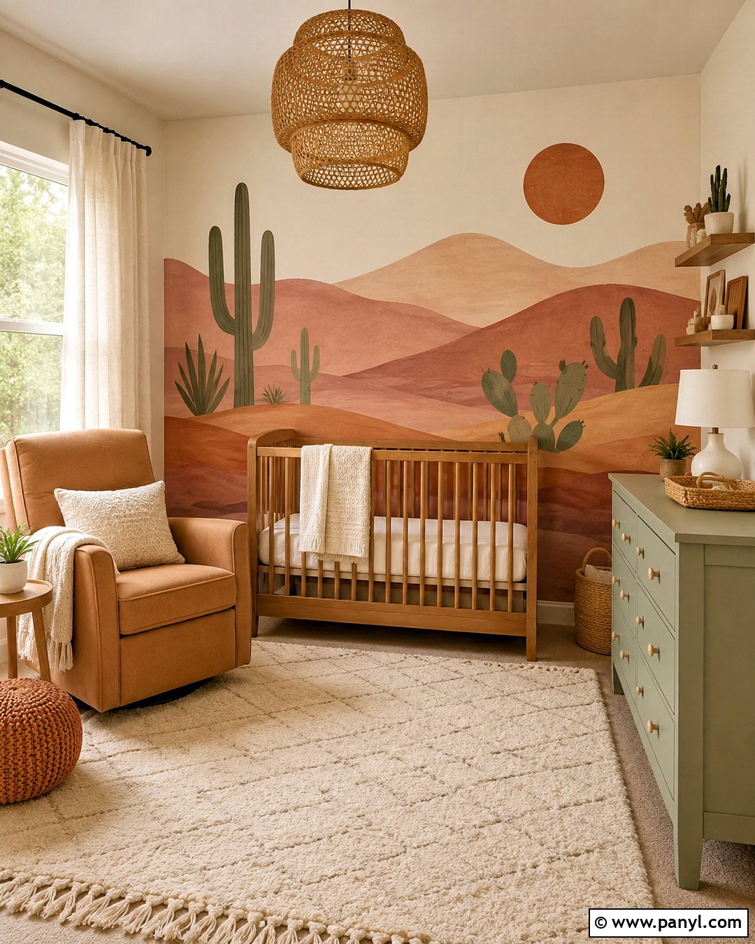 Desert Sunset Nursery Wall - 20 nursery wall painting ideas
