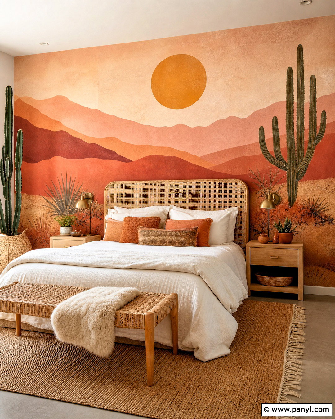 Desert Sunset Wall Mural - 20 70s wall mural ideas