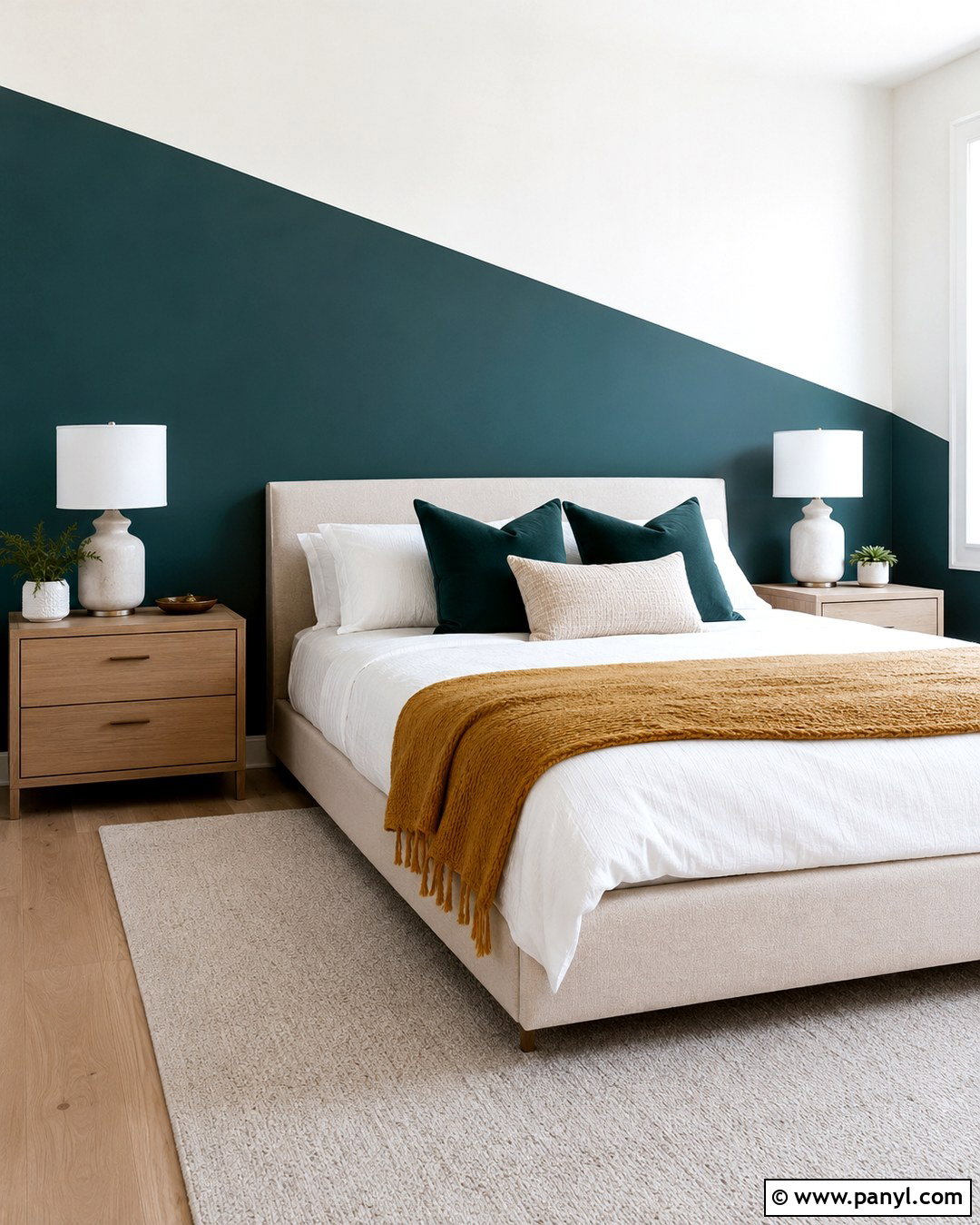 Diagonal Bedroom Wall - 20 Simple Paint Designs On Wall Bedroom Ideas