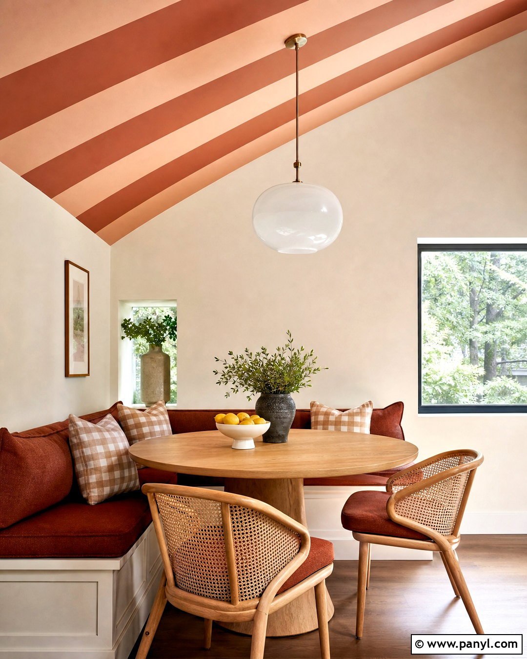 Diagonal Striped Ceiling - 20 striped ceiling ideas