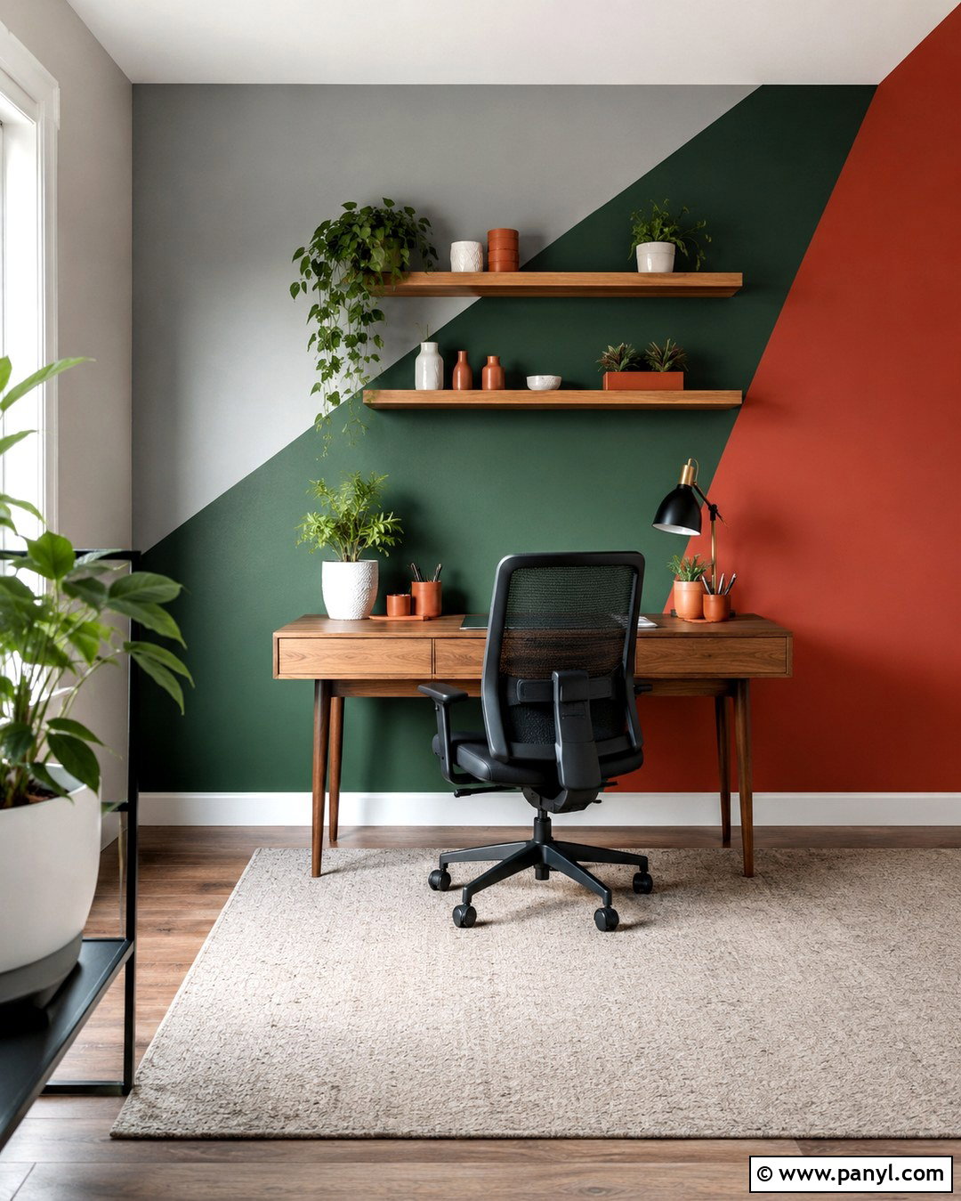 Diagonal Tricolor Wall - 20 Tricolor Wall Ideas