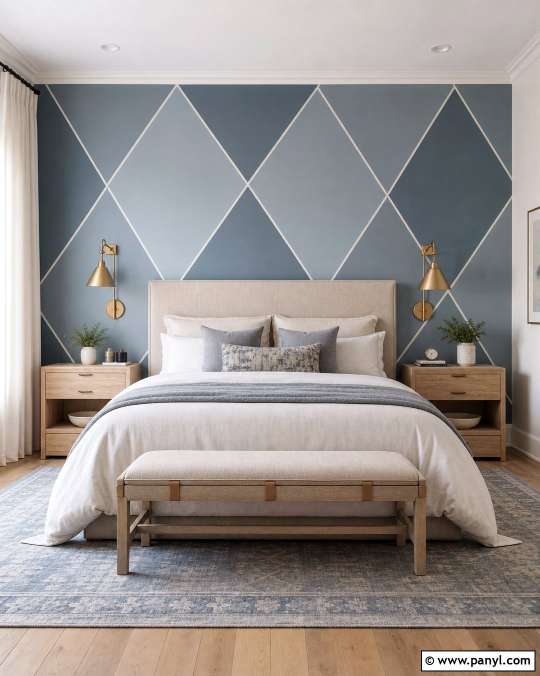Diamond Geometric Wall Pattern - 35 geometric wall paint patterns
