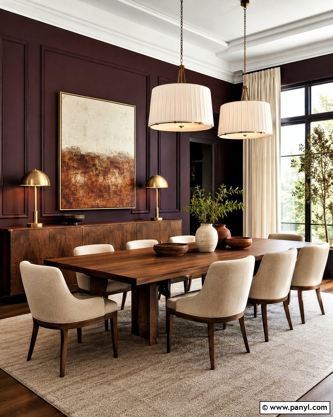 Dining Room Accent Wall - 35 tall accent wall high ceilings