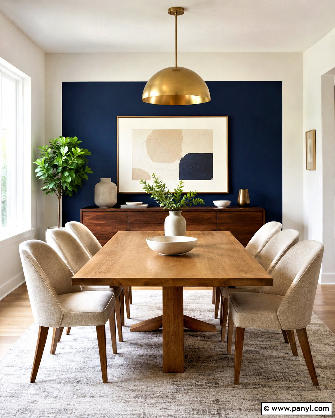 Dining Room Rectangle Geometric Wall Paint - 35 Simple Geometric Wall Paint Ideas