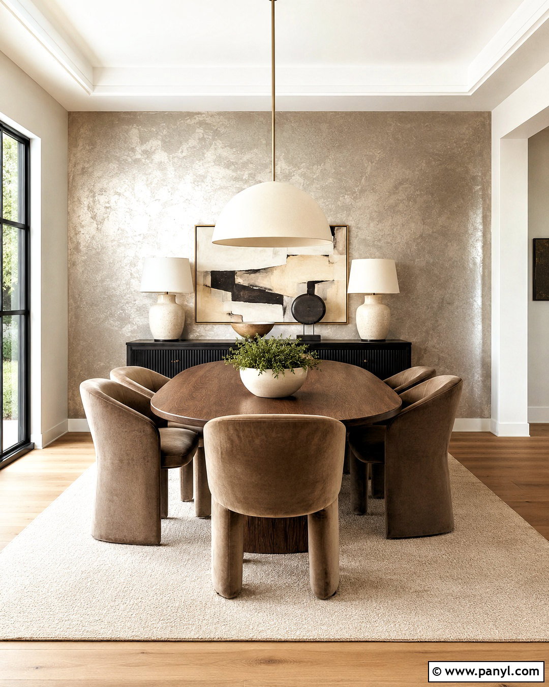 Dining Room Silver Metallic Plaster Wall - 35 silver shimmer wall ideas