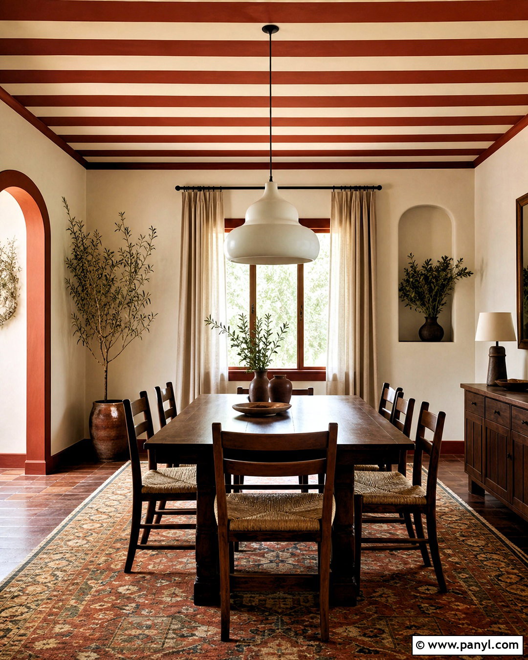 Dining Room Striped Ceiling - 20 striped ceiling ideas