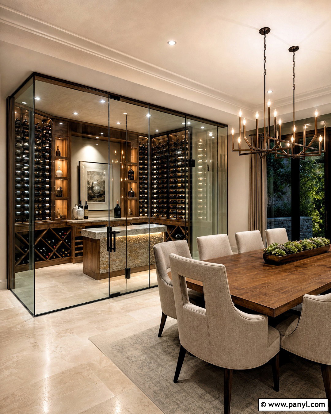Dining Room Wine Cellar - 20 high end custom residential wine cellars