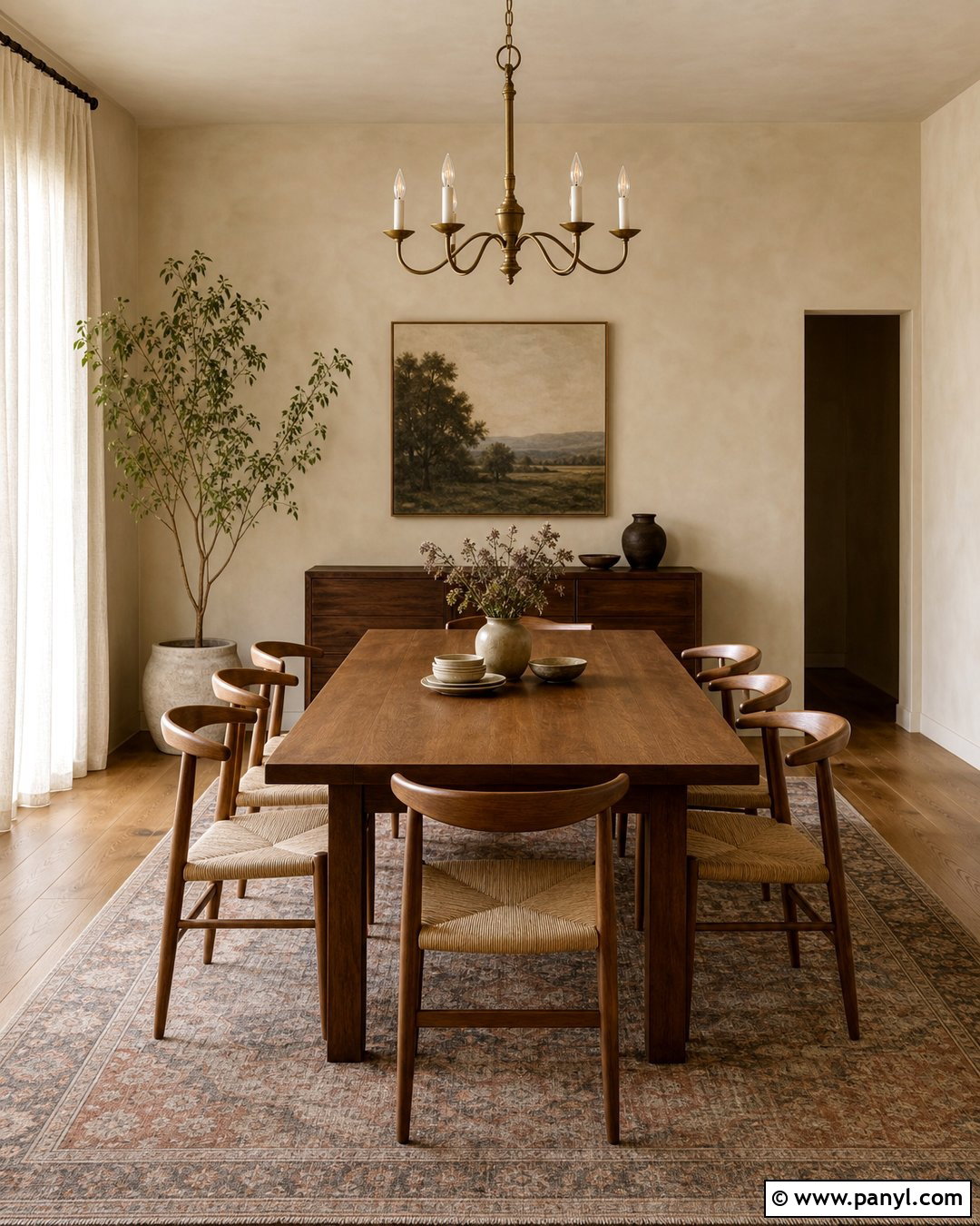 Dining Room With Cream Limewash Walls - 30 cream limewash walls