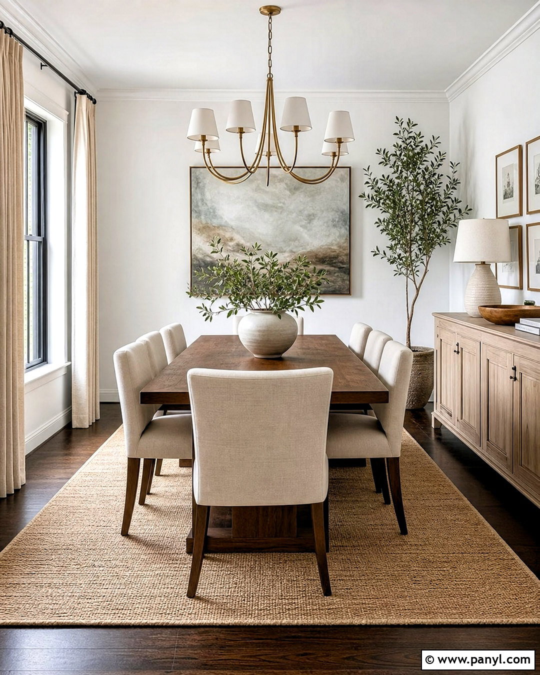 Dining Room With Dark Wood Floors - 20 dark wood floors white walls