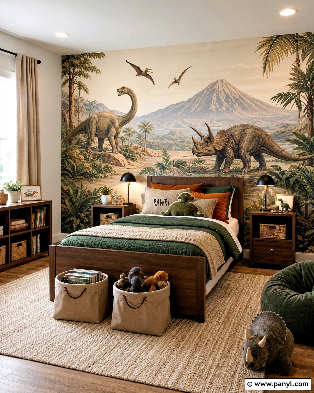 Dinosaur Kids Room Accent Wall - 20 accent wall kids room ideas