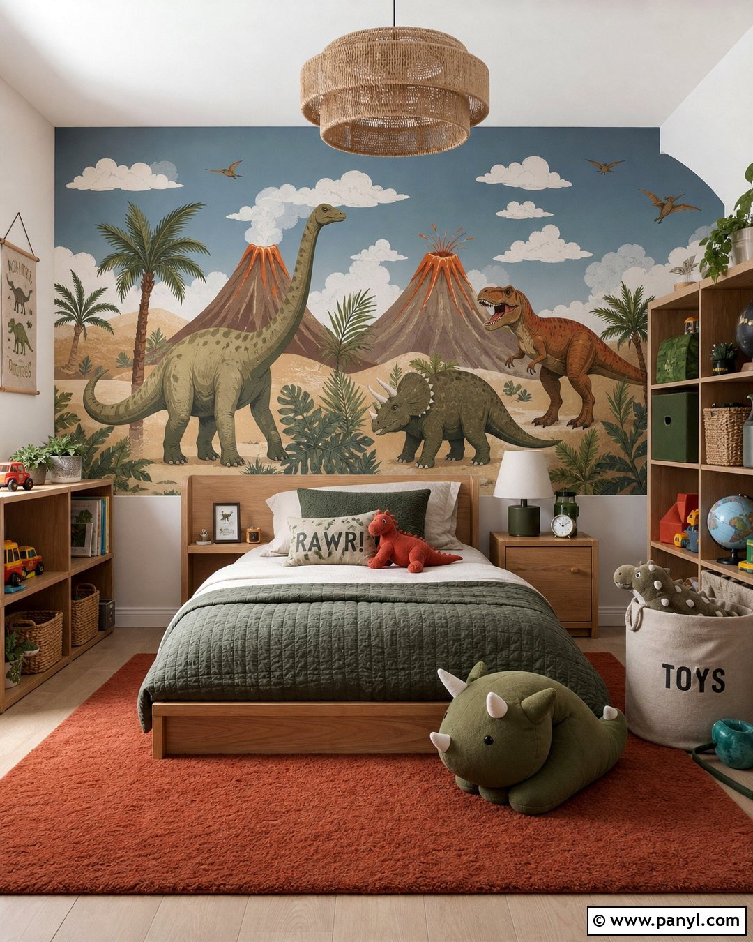 Dinosaur Kids Room Accent Wall - 25 Accent Wall For Kids Room Ideas