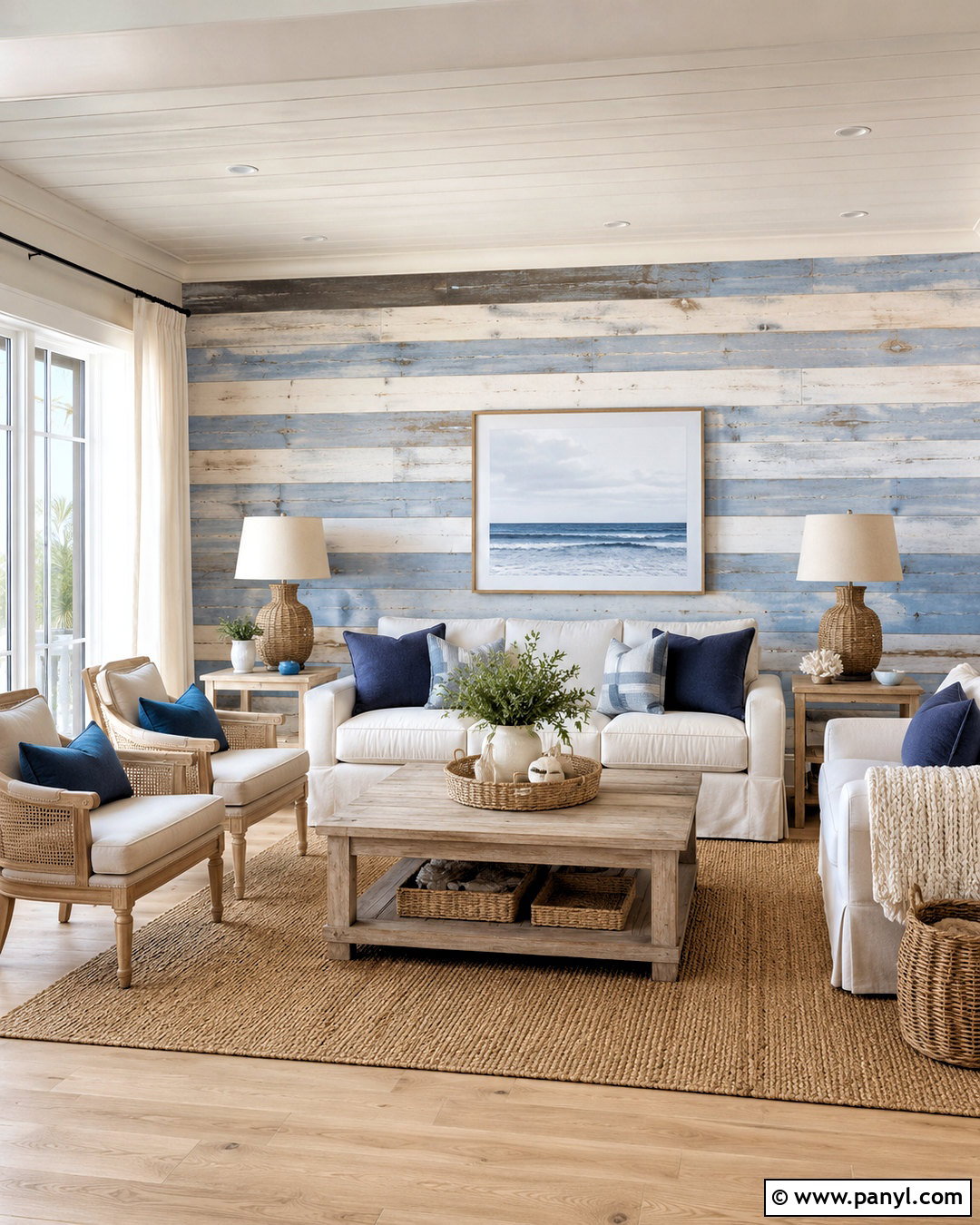 Distressed Coastal Shiplap Wall - 20 distressed walls