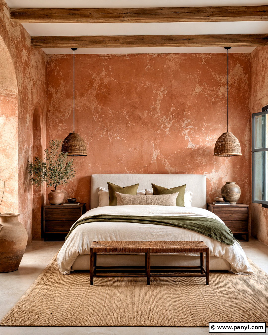 Distressed Terracotta Bedroom Wall - 20 distressed walls