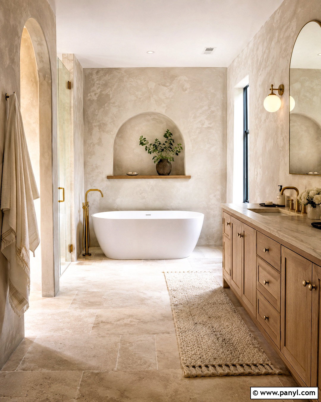 Distressed Venetian Plaster Bathroom Wall - 20 distressed walls