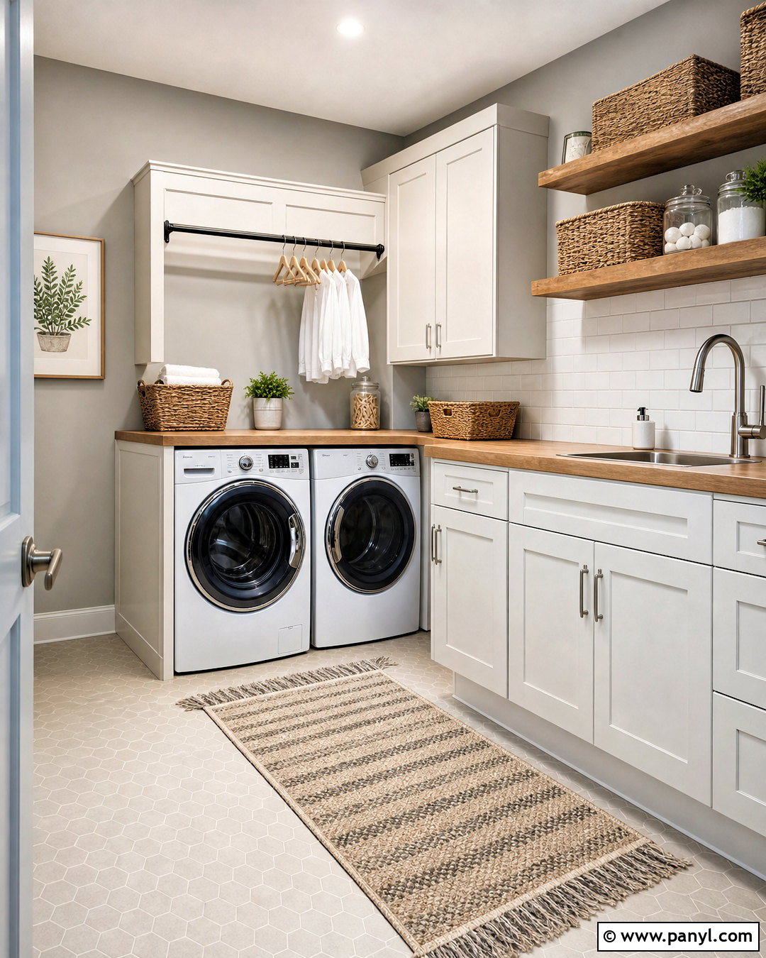 Dolphin Fin Laundry Room - 20 warm gray paint color ideas