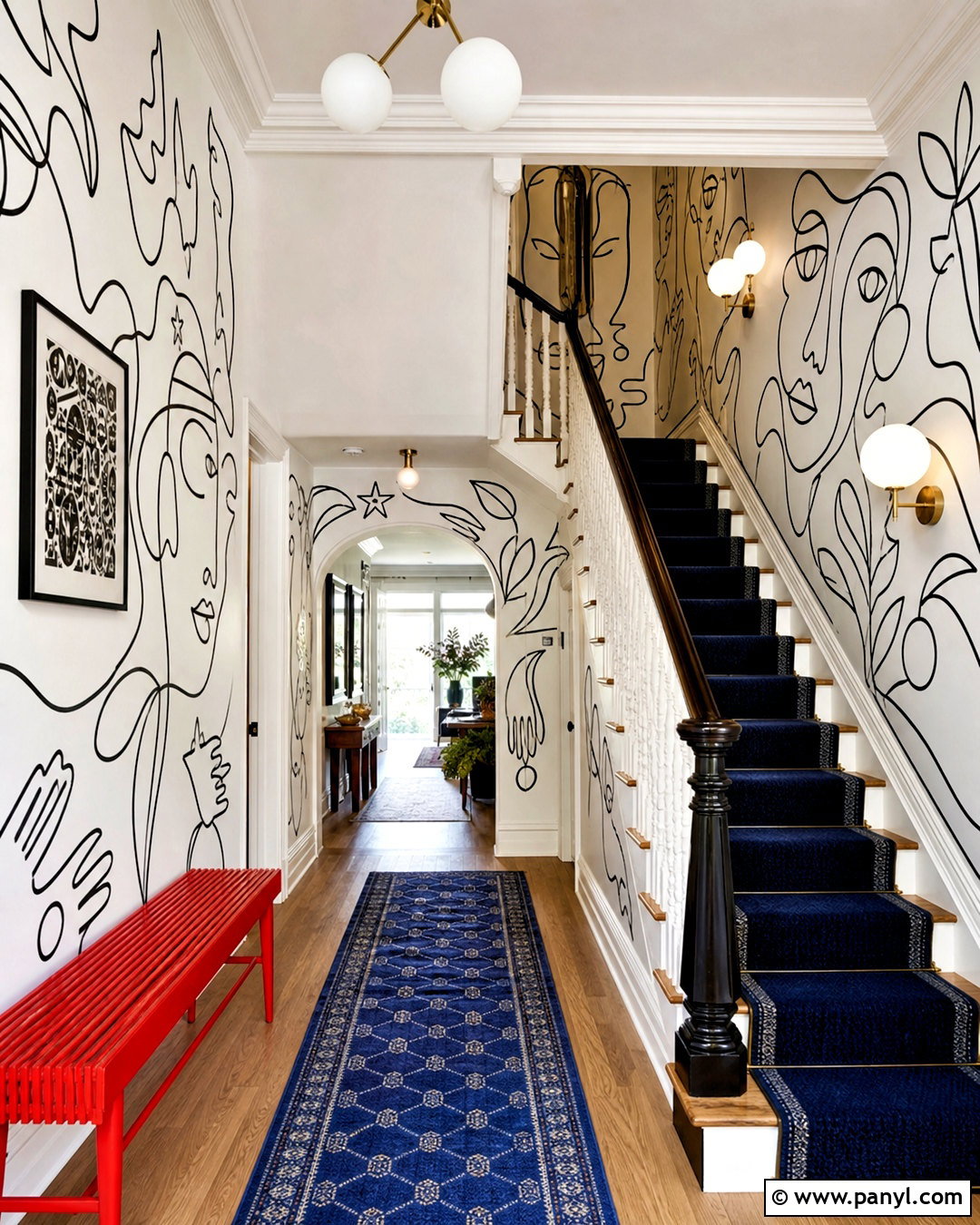 Doodle Line Wall Paint - 20 funky wall paint ideas