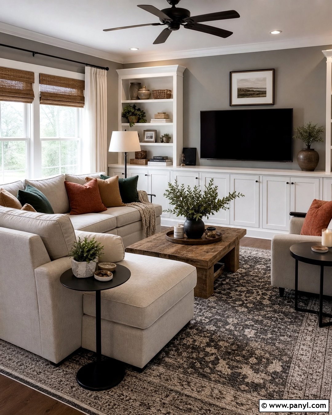 Dorian Gray Family Room - 20 Popular Gray Wall Colors