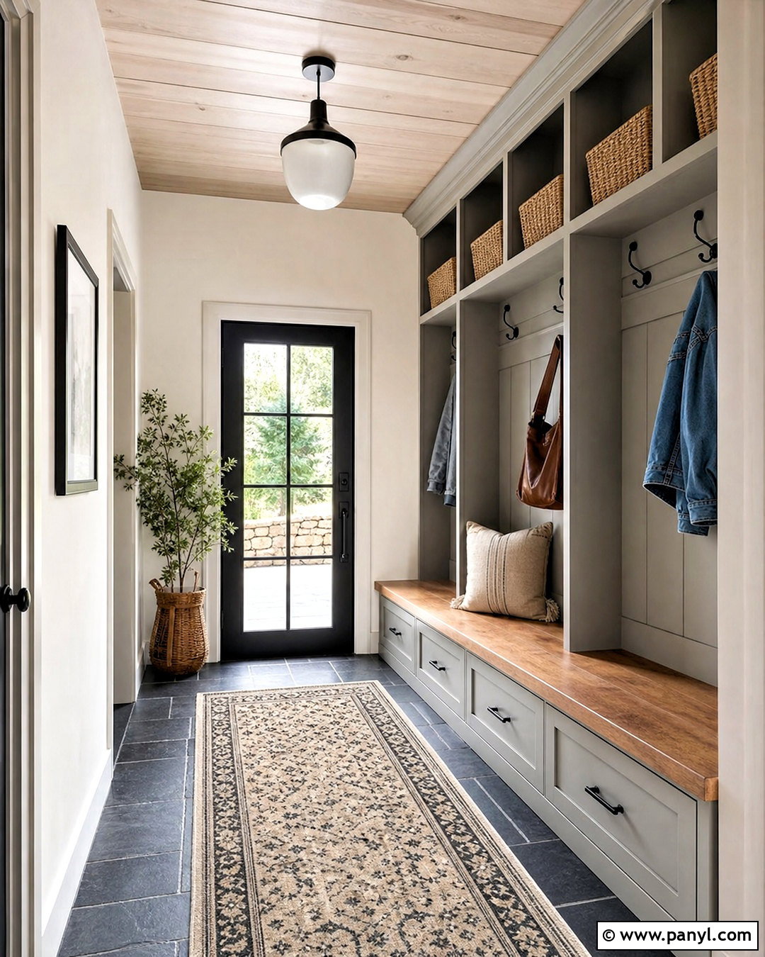 Dorian Gray Farmhouse Mudroom - 20 sherwin williams farmhouse colors