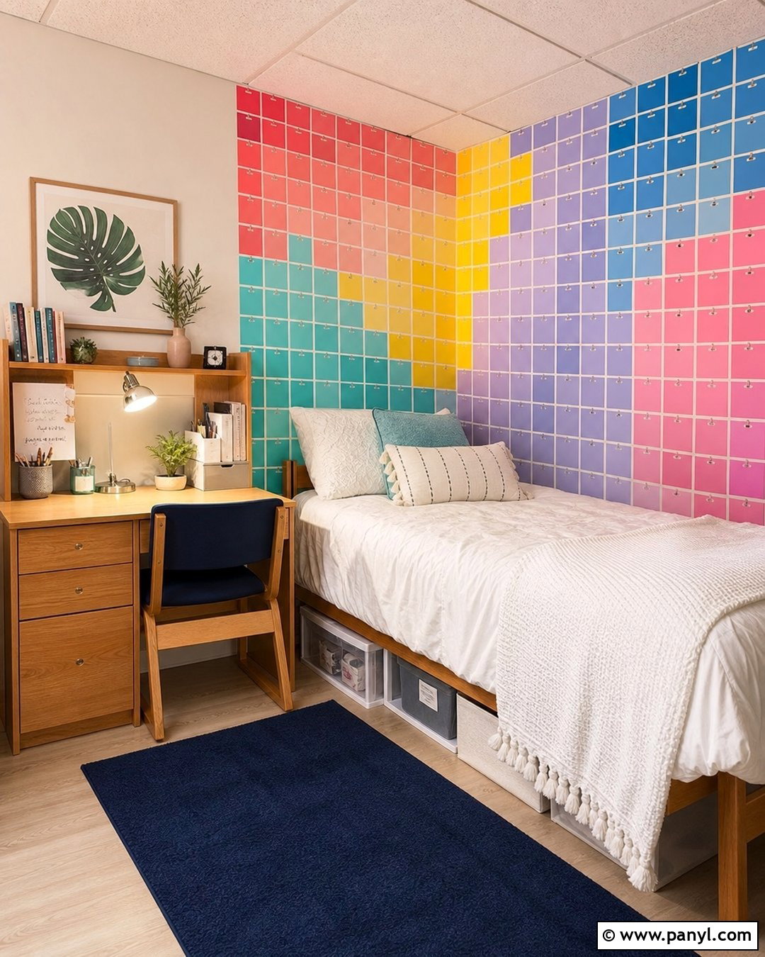 Dorm Room Paint Chip Wall - 30 Paint Chip Wall Ideas