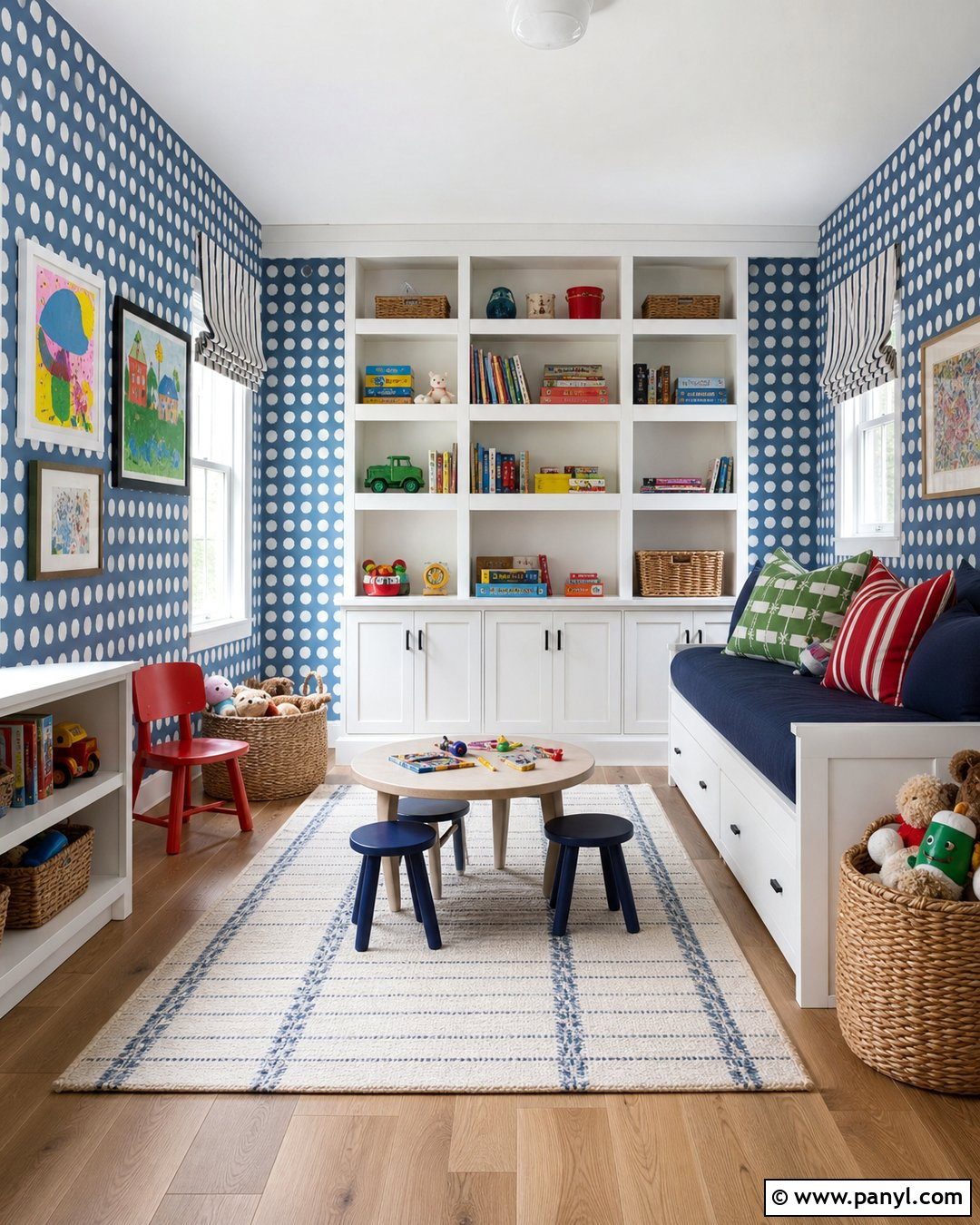 Dot All Over Blue Wallpaper - 20 Sister Parish Wallpaper Colors