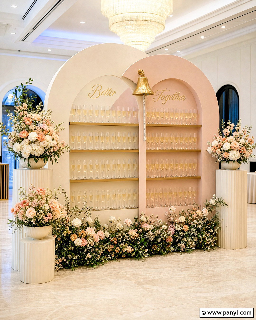 Double Arch Ring For Champagne Wall - 20 ring for champagne wall ideas