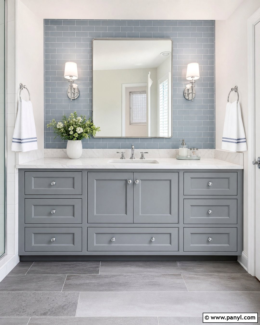 Dove Gray Bathroom Vanity - 35 painted bathroom vanity colors
