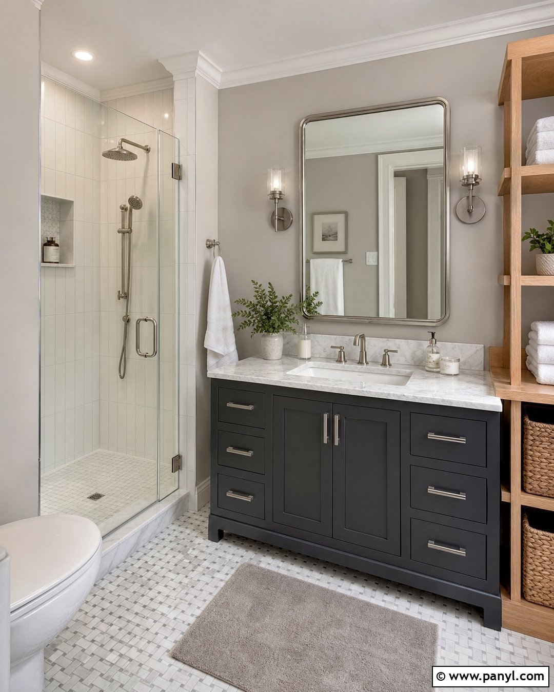 Dove Gray Bathroom Walls - 35 grey vanity bathroom wall colors