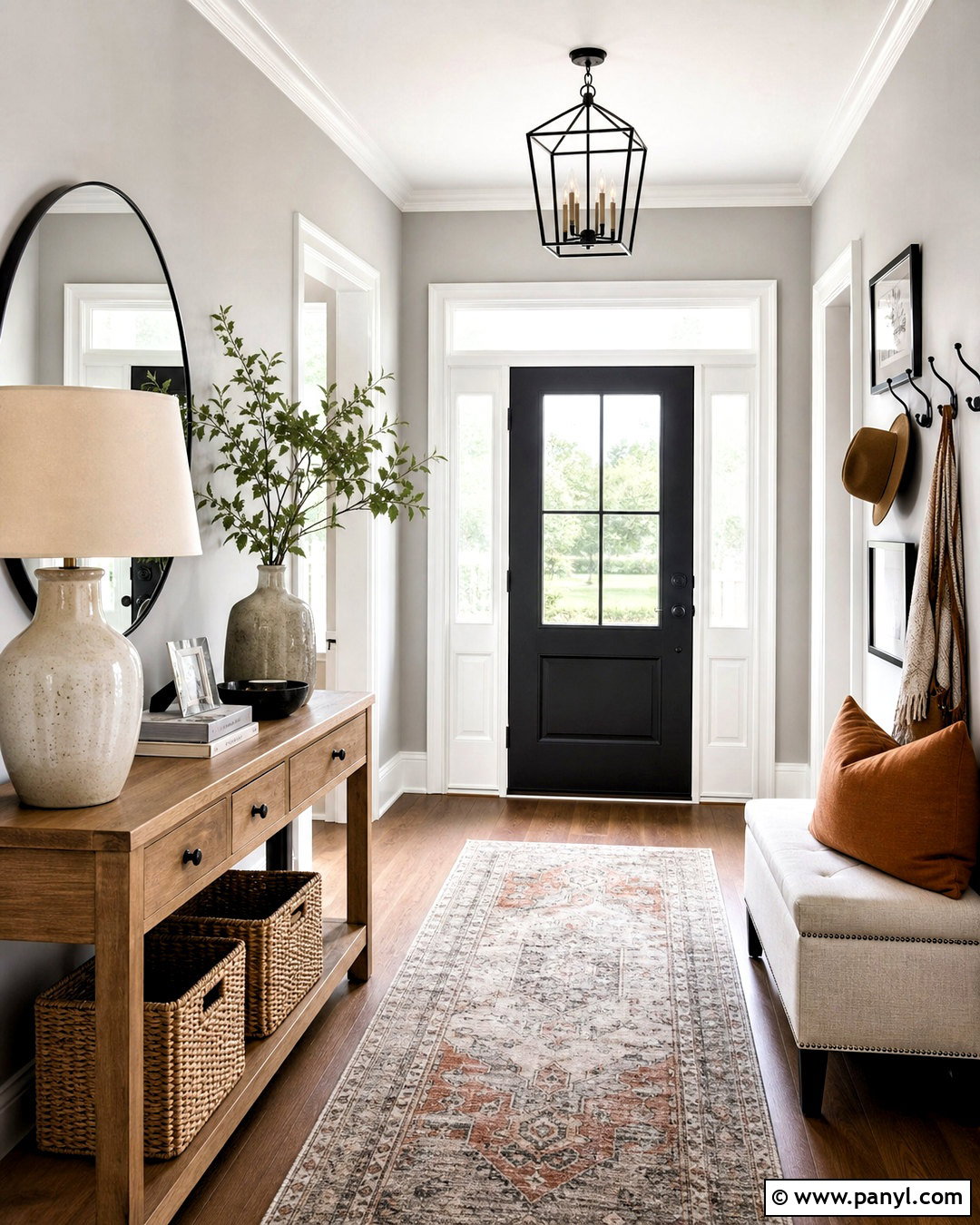 Dove Gray Entryway - 20 gray wall color ideas