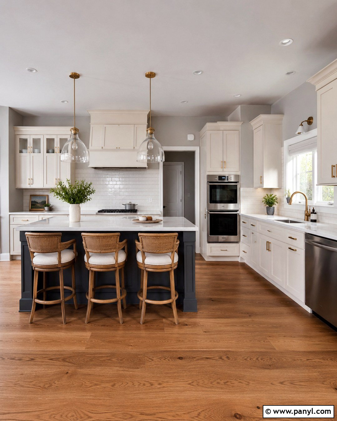 Dove Gray Kitchen With White Cabinets - 20 Dove Gray Walls