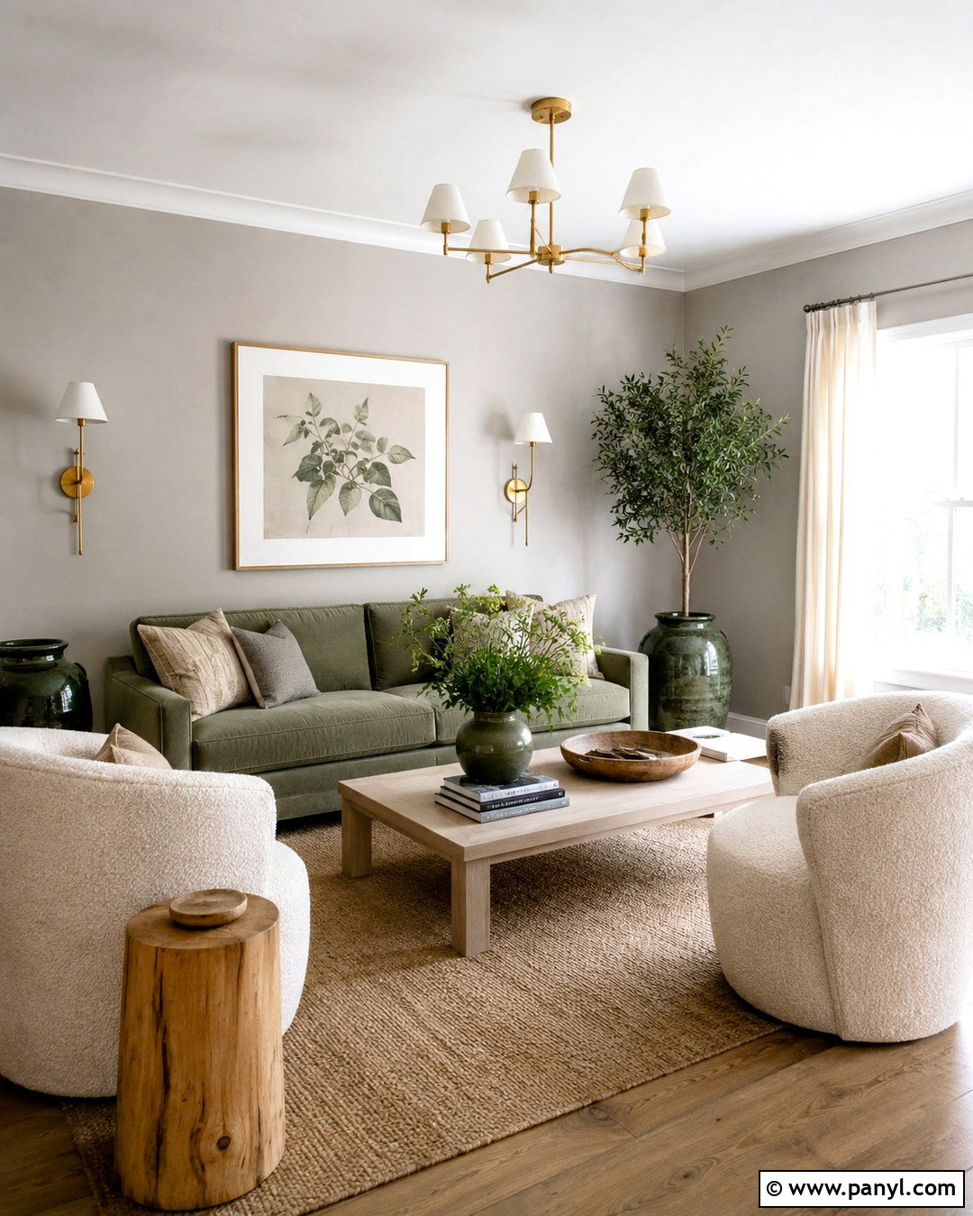 Dove Gray Living Room With Sage Green - 20 Dove Gray Walls