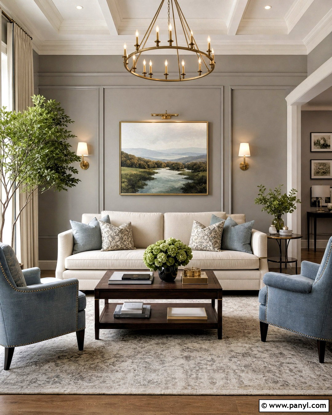 Dove Gray Living Room - 20 neutral living room paint color ideas