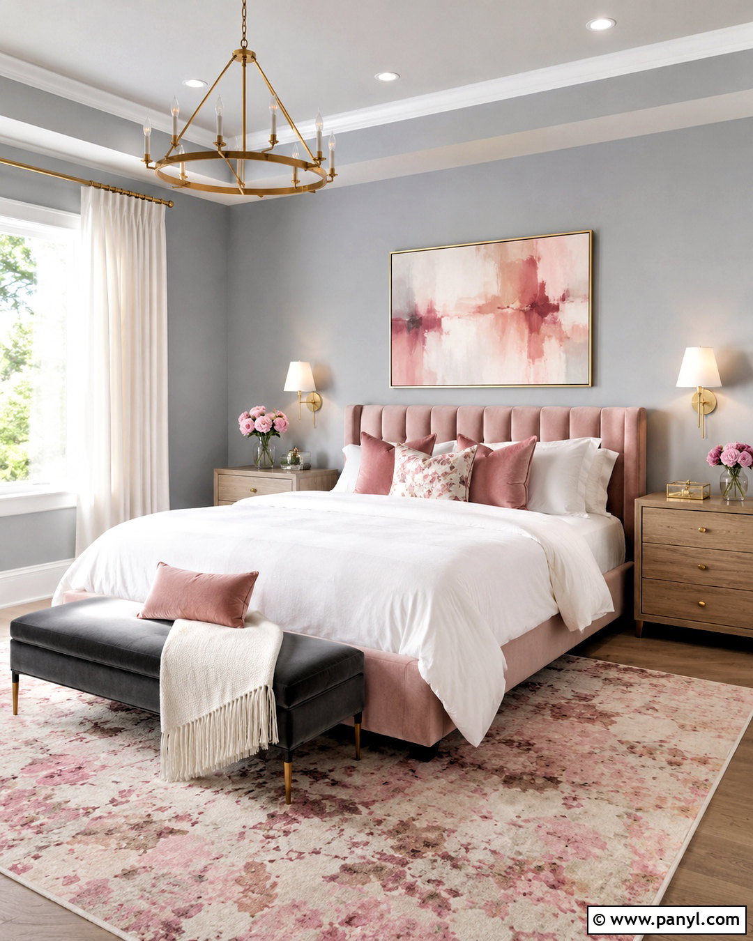 Dove Grey Walls With Blush Pink - 40 Grey Wall Color Ideas